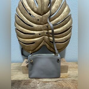 Furla Lilli Saffino Dubble Zip Blue Two Tone Leather Small Crossbody Excellent